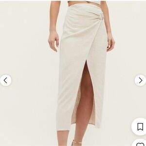 Stradivarius Beige Asymmetrical Skirt